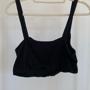 Cropped Black Top Zara Size L